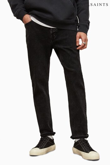 AllSaints Dean Slim Fit Black Jeans ribbed (T80176) | £99
