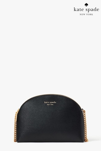 Kate Spade New York Black Morgan Saffiano Leather Dome Crossbody Bag (T80546) | £225