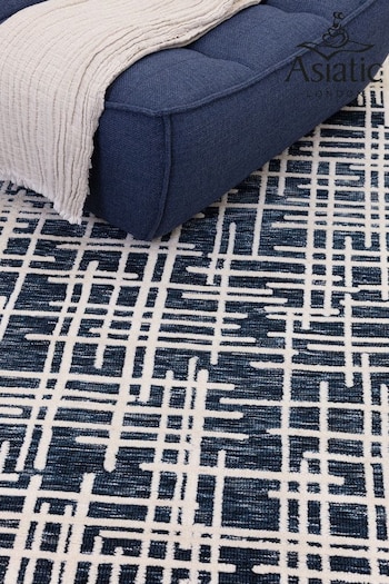 Asiatic Rugs Blue Mason blueprint rug = Rug (T80551) | £156 - £444