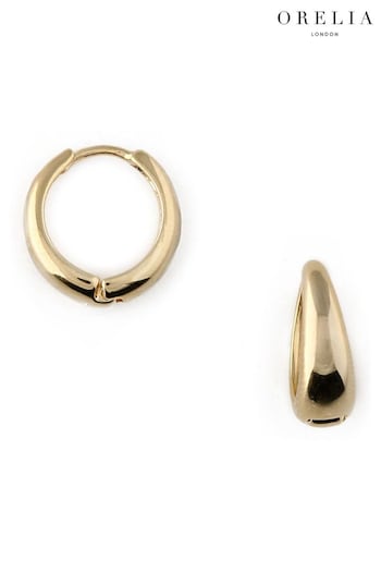 Orelia London Gold Plated Tapered Hoop Earrings (T81046) | £18