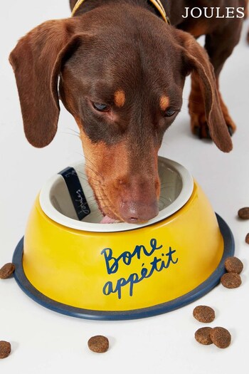 Joules Yellow Bone Appetite Dog Bowl (T81733) | £12