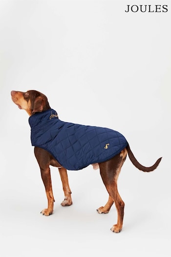 Joules Blue Quilted Dog Coat (T81736) | £18 - £35