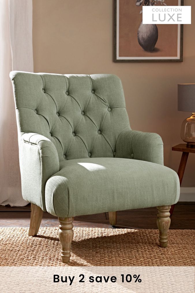 Seafoam green sales accent chair