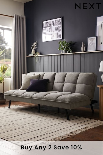 Fine Chenille Mid Grey Cole Sofa Bed (T81776) | £440