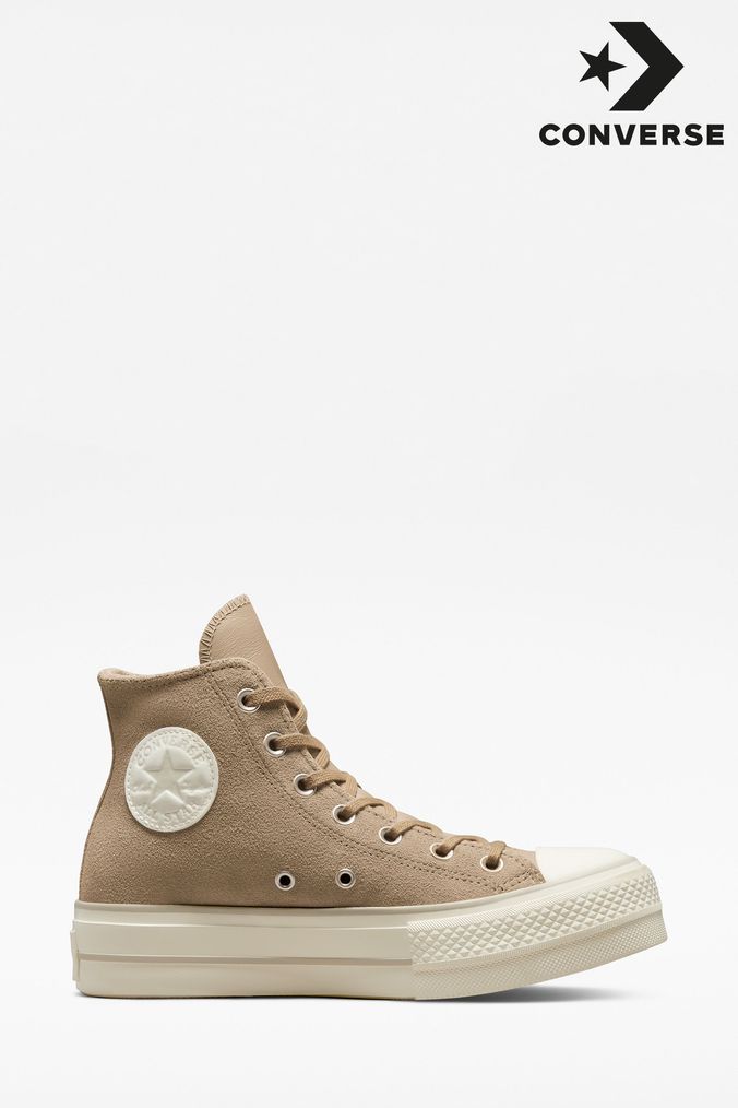 Beige cheap suede converse