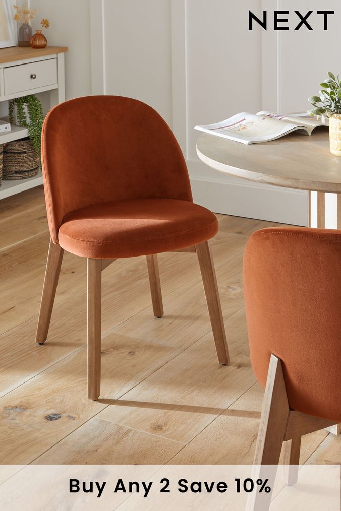 Orange shop kitchen chairs