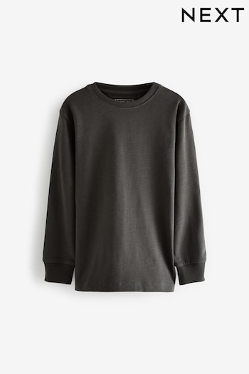 Charcoal Grey Long Sleeve Cosy T-Shirt (3-16yrs) (T82533) | £5 - £8.50