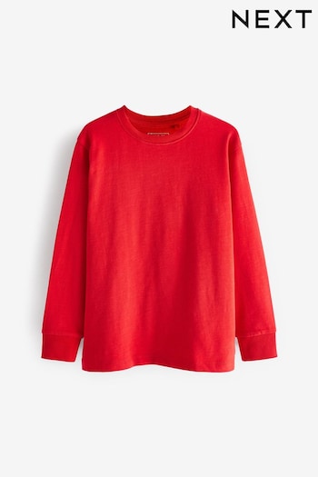 Red Long Sleeve Cosy T-Shirt (3-16yrs) (T82535) | £5 - £8.50