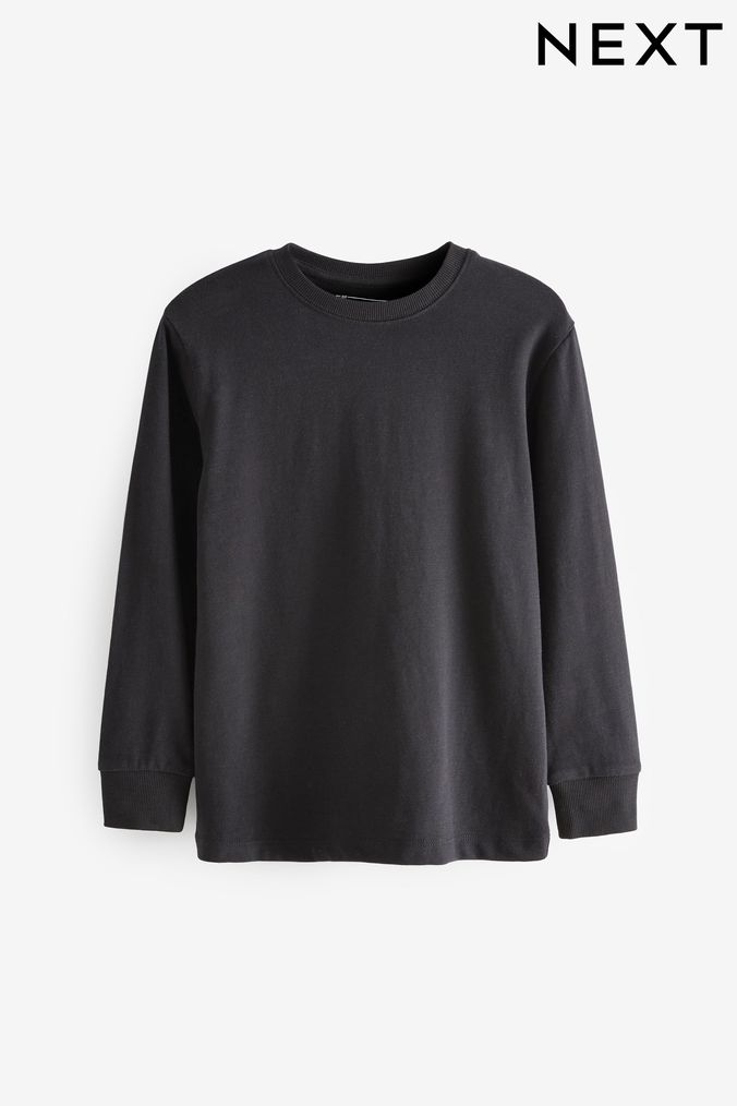Boys long sleeve black top outlet