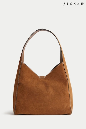Jigsaw Women Suede Leather Slouch Bag (T82703) | £175
