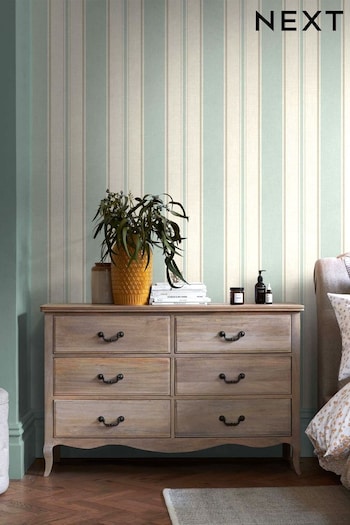 Blue Atelier-lumieresShops Bold Country Stripe Wallpaper Wallpaper (T82773) | £36