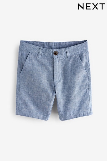 Light Blue Linen Blend Chino Shorts (3-16yrs) (T83015) | £10 - £15