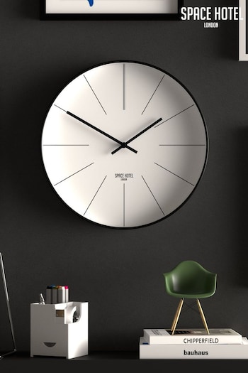 Space Hotel Black White/Black District 12 Wall Clock (T83992) | £45