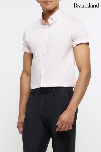 River Island Pink Muscle Fit Shirt (T84429) | £20