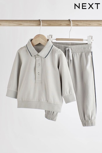 Grey Baby Shirt And Joggers 2 Piece Set (T84632) | £16 - £18