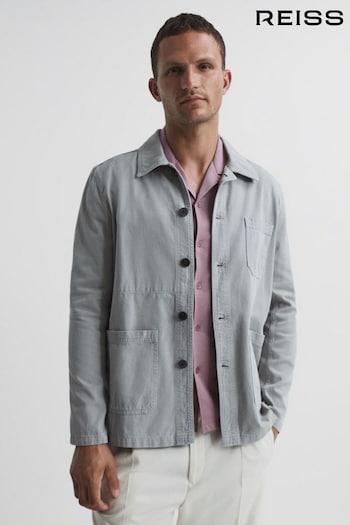 Reiss Soft Sage Conley Casual Worker Jacket (T84663) | £165