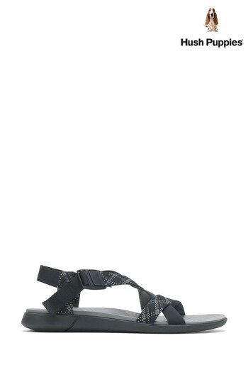Hush Puppies Black Good Trek Sandals (T84864) | £60