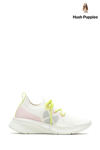 Hush Puppis White White Spark Lace Up Shoes (T84886) | £95