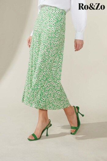 Ro&Zo Green Ditsy Print Skirt (T84934) | £59
