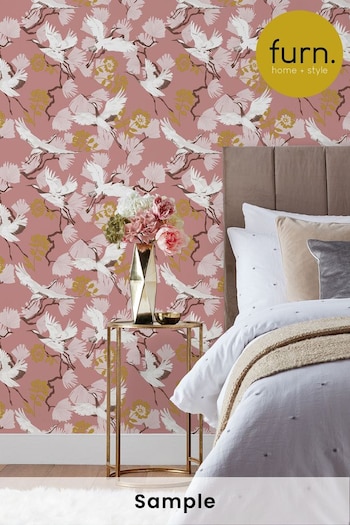 furn. Blush Pink Demoiselle Botanical Wallpaper Wallpaper (T85323) | £19