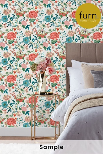 furn. White Azalea Bright Blooms Wallpaper Wallpaper (T85329) | £19