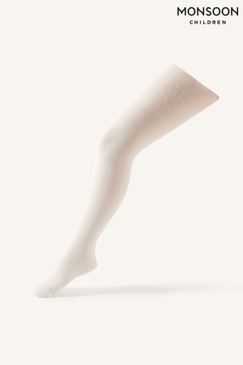 Monsoon Natural Girls Baby Frosted Tights (T85465) | £8
