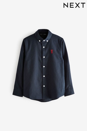 Navy Blue Long Sleeve Oxford Shirt (3-16yrs) (T85490) | £12 - £17