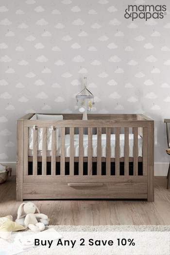 Mamas & Papas Grey Wash Franklin Cot Bed (T85540) | £489