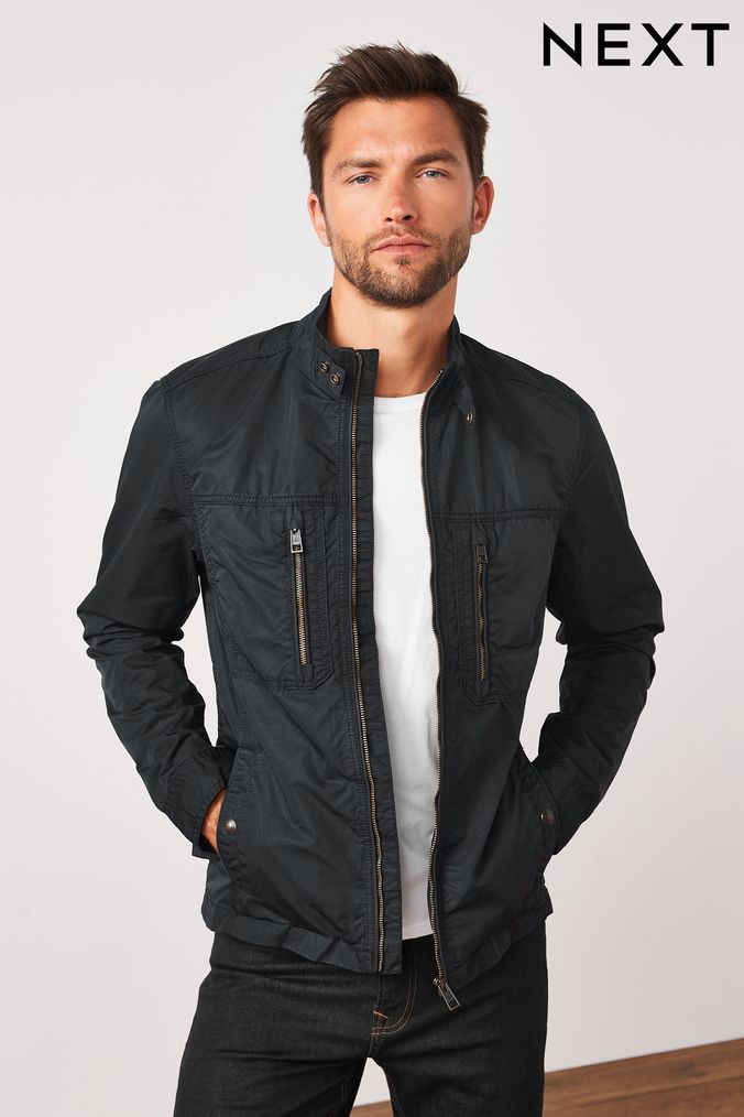 Fashion Men Jacket Stand Collar Coat Slim Fit Business Outwear Casual  Streetwear | eBay