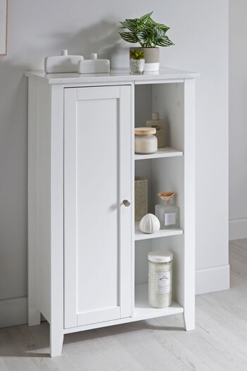 Lloyd Pascal White Console Unit with Marble Effect Top (T86982) | £130