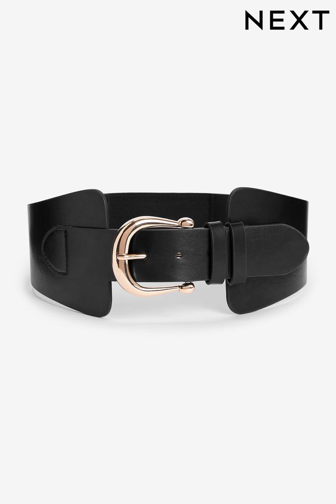 Women s Black Belts Black Leather Reversible Belts Next UK