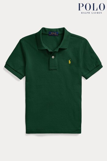 Polo Ralph Lauren Boys Green Hunt Club Logo Polo Shirt (T87303) | £65 - £75