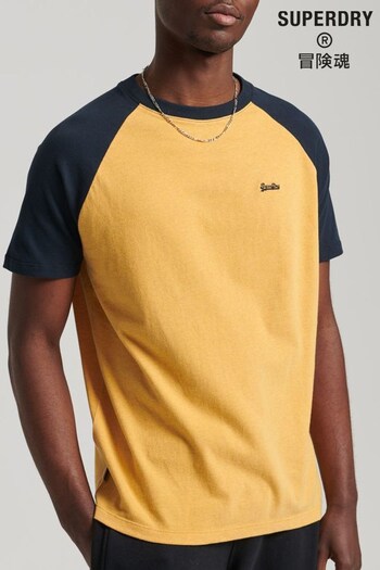 Superdry Yellow Organic Cotton Vintage Baseball T-Shirt (T88206) | £20