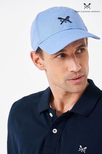 Crew Clothing sleeve Company Mid Blue Cotton Cap (T88292) | £20