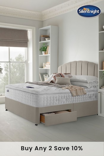 Silentnight Natural Mirapocket 2800 Memory Pillow Top Mattress and 2 Drawer Divan Base Bed Set (T88366) | £770 - £1,270