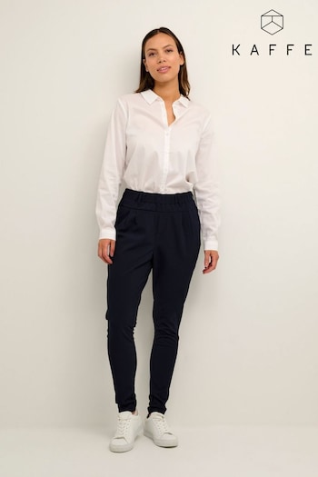 Kaffe Blue Jillian Low Crotch Slim Trousers (T88672) | £60