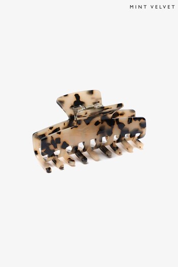 Mint Velvet Brown Tortoiseshell Claw Hair Clip (T88881) | £10