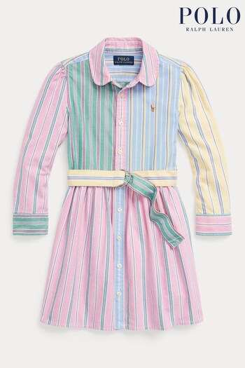 Polo Ralph Lauren Pink Fun Logo Shirt Dress (T89217) | £125 - £135