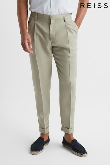 Reiss Soft Beige Slate Tapered Trousers (T89333) | £138