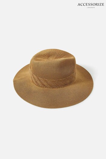 Accessorize Natural Packable Fedora Hat (T89426) | £18