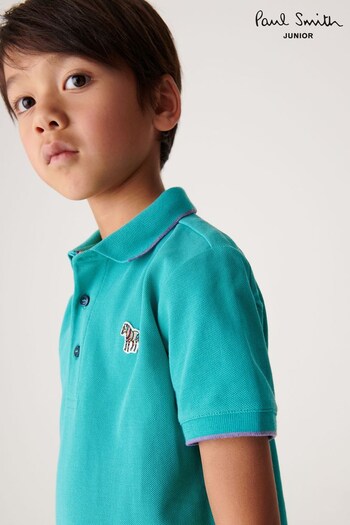 Paul Smith Junior short Short Sleeve Zebra Logo Polo Shirt (T89458) | £45