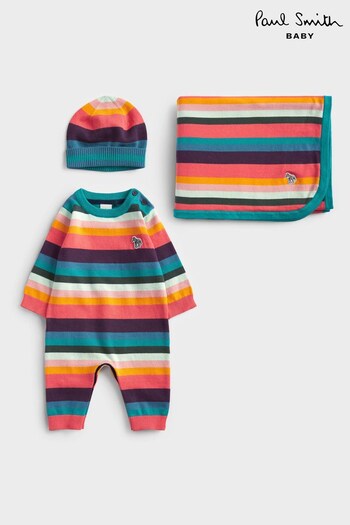 Paul Smith Baby Boys Knitted 'Artist Stripe' Gift Set (T89492) | £120