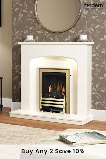 Be Modern White Tasmin Marble Curved Arch Fireplace Surround (T89657) | £680