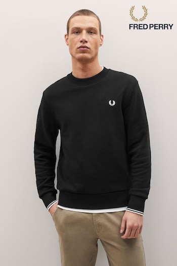 Fred Perry Crew Black Neck Sweatshirt (T89927) | £90