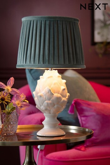 White Artichoke Table Lamp (T90175) | £65