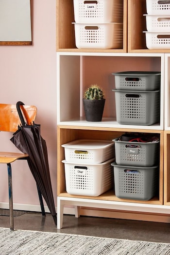 Orthex Grey Smartstore Set of 3 6L Baskets With Lids (T91230) | £25