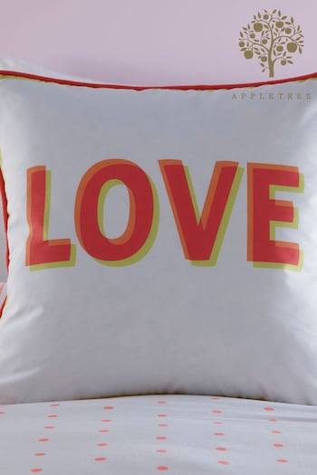 Appletree Pink Kids Love Coral Filled Cushion (T91474) | £16