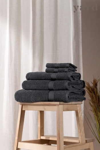The Linen Yard Slate Blue 4 Piece Loft Cotton Towel Bale (T91608) | £46