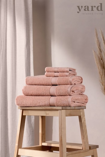 The Linen Yard 6 Piece Blush Pink Loft Cotton Towel Bale (T91650) | £68