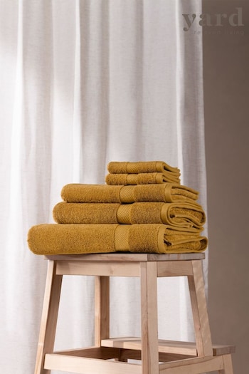 The Linen Yard 6 Piece Ochre Yellow Loft Cotton Towel Bale (T91652) | £55